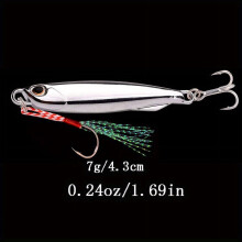 Meallán Jig Spúnóg Miotail 2 phíosa 7g–40g Bailchríoch Airgid