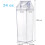 34 oz Clear PS Milk Carton Bottle – 3 Pack 2