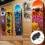 Πακέτο 4 κρεμάστρων τοίχου για skateboard – Μαύρο πλαστικό ABS 5