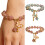 Bracelet de perles en pierre de verre à la mode, avec-Bleu 2
