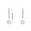 Boucles d'oreilles à pampilles avec perles accentuées de zircon 3
