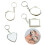 Sturdy Metal Key Holder Mini Cosmetic Mirror Compact-round 3