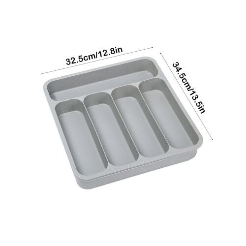 Organizer per posate espandibile a 5 scomparti in plastica 2