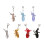 Mooie mini-balletschoen sleutelhanger tas ornament-Wit 7