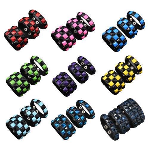 3 Piece/set Adjustable Gothic Hand Bracelets Punk Charm-G. 1