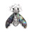 Delicate Natural Shell Alloy Exquisite Cicada/Peace Doves-82 1