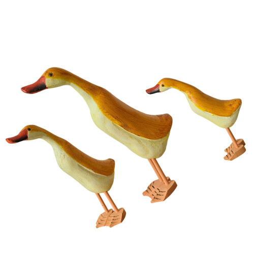 Figurine de canard en bois sculptée à la main, Sculpture