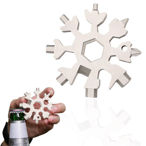 18-in-1 Silbernes Schneeflocken-Multitool-Set (3-teilig) 1