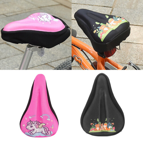 Almofada para Assento de Bicicleta Infantil com Capa de Chuva – Silicone e 1