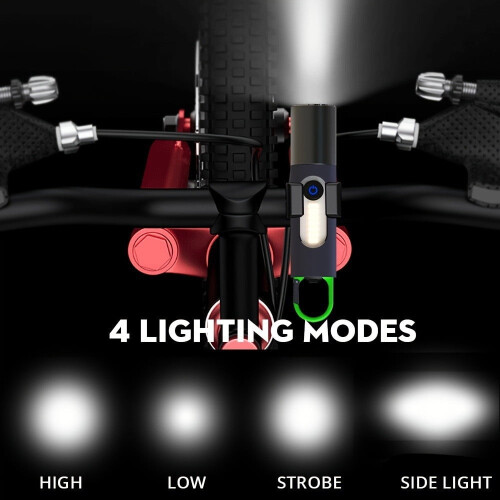 Rechargeable 4-Mode LED Flashlight with Zoom Lens 2