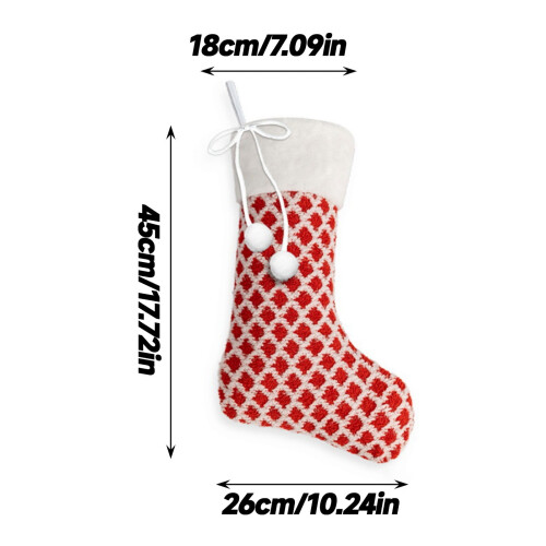 Gestrickte Weihnachtsstrümpfe, 3er-Set – Rot, Grün, Grau 2