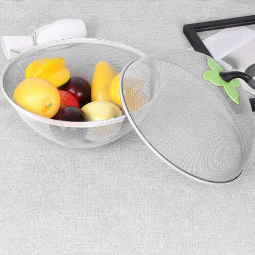 Stainless Steel Fruit Basket with Lid and Drain Mesh 2