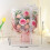 Strikket blomsterbuket – Roser Solsikker Nelliker – 3