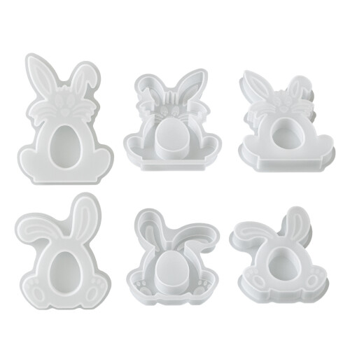 Easters Bunnies Silicone Mold Rabbit Epoxy Resin Casting-58 1