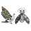 Delicate Natural Shell Alloy Exquisite Cicada/Peace Doves-82 2