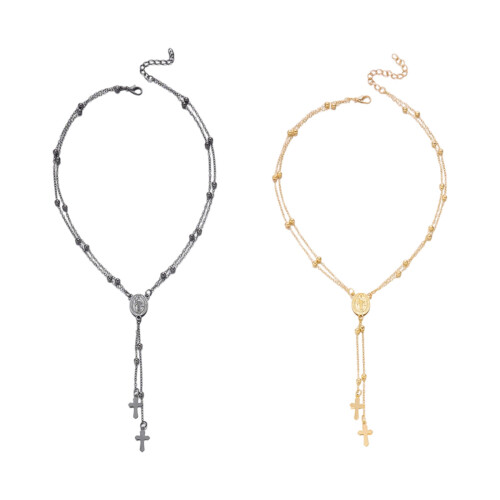 Collier pendentif Unique sainte mère et Crucifix en forme de-Or 1