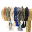 Bracelets à pompons en perles de verre faits à la main, Design-2 4