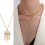 Collier élégant avec pendentif poulpe/méduse, longueur-B 4