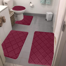 Ensemble de tapis de bain en mousse douce, antidérapante et absorbante
