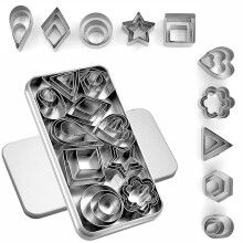 30-teiliges Mini-Ausstechformen-Set aus Edelstahl – 10 Formen