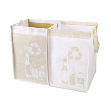 Wiederverwendbare, wasserdichte Recyclingbeutel – Beige, 3er-Set