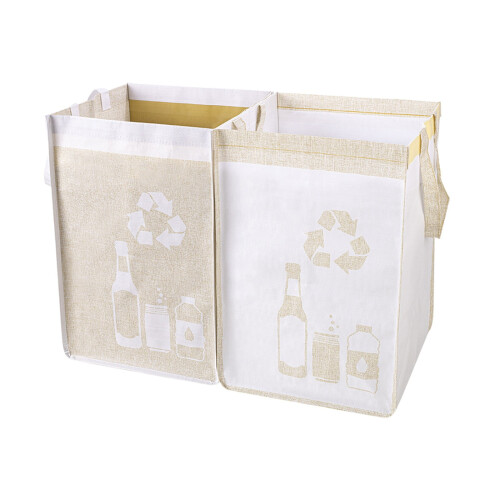 Sacchetti per la raccolta differenziata riutilizzabili e impermeabili – Beige, set da 3