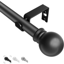 Asta per tende in acciaio inox nero da 31 a 46 pollici