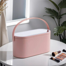 Organizer per trucchi portatile con specchio a LED