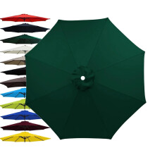 10FT Replacement Umbrella Canopy for 8-Rib Patio Umbrellas – Dark Green