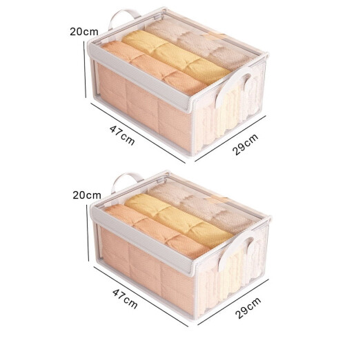 PVC Transparent Wardrobe Storage Box with Metal Frame