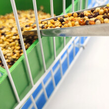 Silver Stainless Steel Bird Cage Feeder for Pet Use Bird Supplies