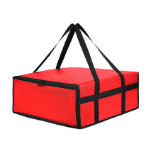 Bolsa isotérmica para reparto de pizza, roja, 20x20x6 pulgadas.