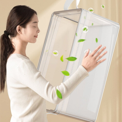 PVC Transparent Wardrobe Storage Box with Metal Frame 2