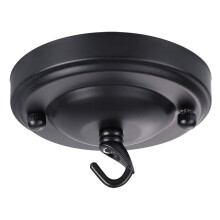 Schwarze Metall-Deckenabdeckung 10,5 x 10,5 cm