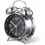 Loud Twin Bell Alarm Clock, Silent Quartz, Backlit, Grey 1