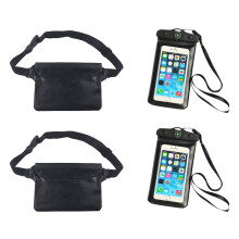Riñonera impermeable de 2 piezas y funda para teléfono con correa para la cintura
