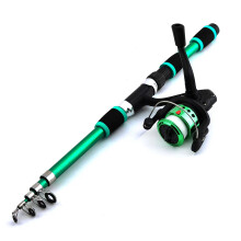 Teleskop-Angelrute und Spinnrolle Set 1,8 m