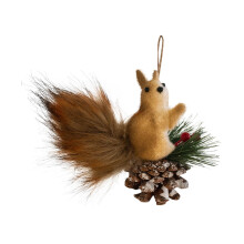 Foam Squirrel Christmas Ornament 16-23cm