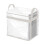 Clear Collapsible Book Storage Box 9" x 6.6" x 9" Gray 2