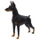Statue miniature réaliste de Doberman Pinscher OUNONA 5