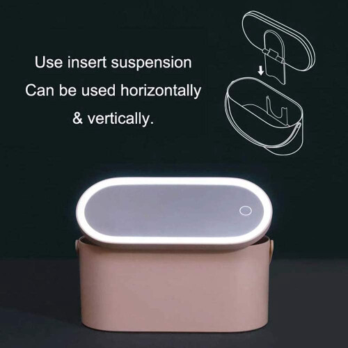 Organizer per trucchi portatile con specchio a LED 1