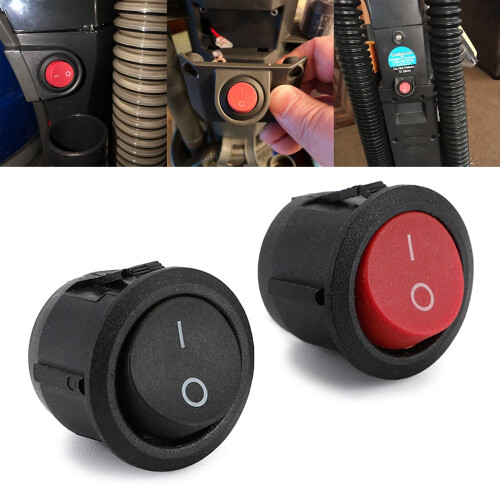 2-Pin 2-Position Rocker Switch 250V/125V Black & Red 1