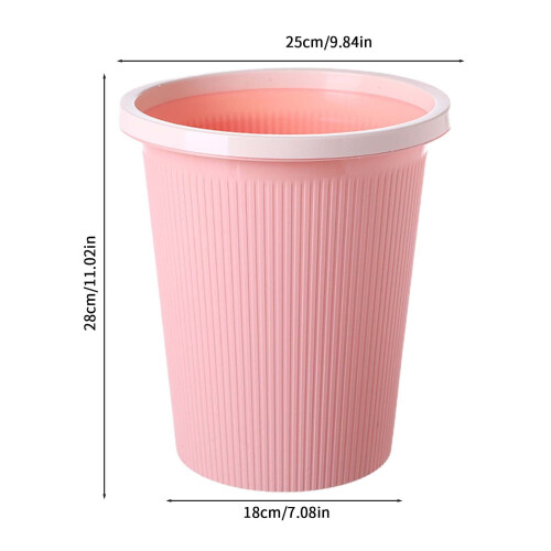 Κάδος απορριμμάτων με πίεση πλαστικός 25x28x18cm ροζ 2