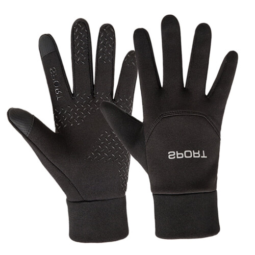 Schwarze Sporthandschuhe mit Touchscreen, 1 Paar 1