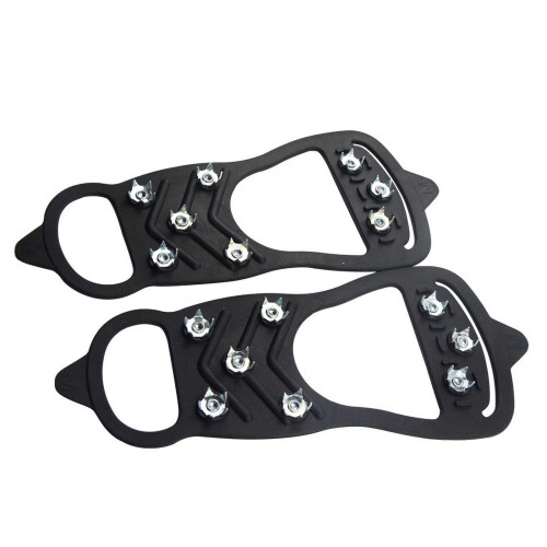 Ice Cleats with 8 Steel Spikes TPE Lightweight Foldable 2