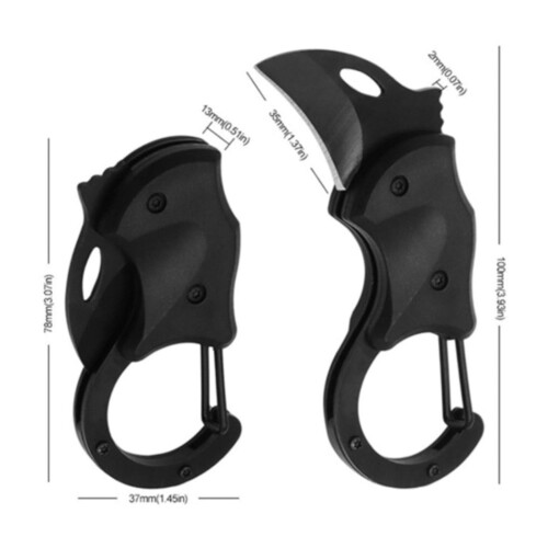 Mini-æskeskærer i rustfrit stål 1,34" foldbar EDC med 2