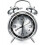 Loud Twin Bell Alarm Clock, Silent Quartz, Backlit, Grey 2