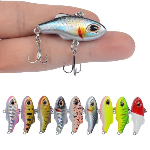 2 τεμάχια Winter Wobbler Sinking Crankbaits, 1.38", 5g, ABS – για λαβράκι, γατόψαρο, πέστροφα, σολομό, 1
