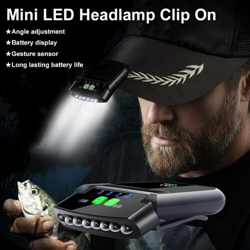 USB Rechargeable LED Headlamp Clip-On for Outdoor Use 1