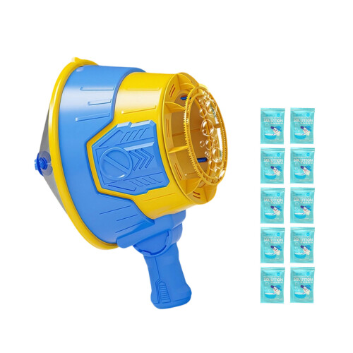 Air cannon bubble machine, handheld bubble maker for-Blue